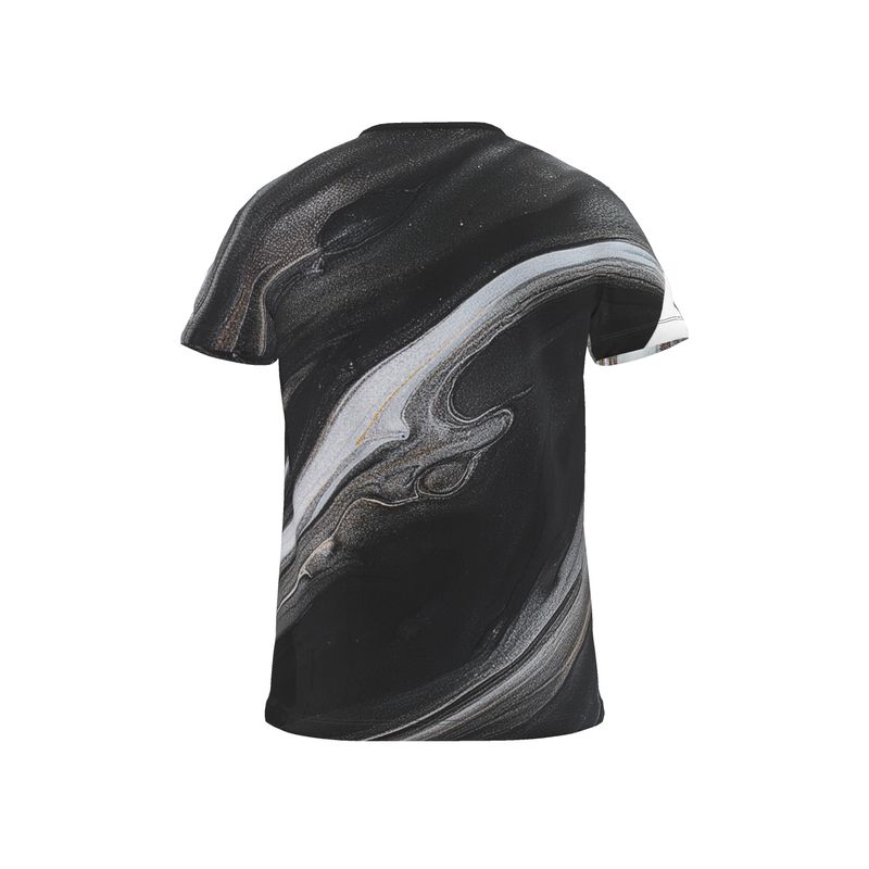 Black and White Marble - All Over Print T Shirt